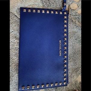Michael Kors clutch bag/wristlet Blue studded